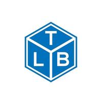 design de logotipo de carta tlb em fundo preto. conceito de logotipo de letra de iniciais criativas tlb. design de letra tlb. vetor