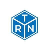 design de logotipo de carta trn em fundo preto. conceito de logotipo de letra de iniciais criativas trn. design de letra trn. vetor