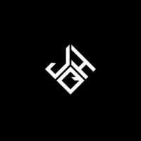 design de logotipo de letra jqh em fundo preto. conceito de logotipo de letra de iniciais criativas jqh. design de letra jqh. vetor