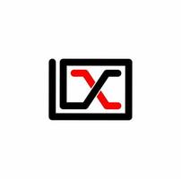 lx xl lx logotipo da letra inicial isolado no fundo branco vetor