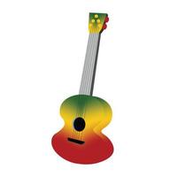 guitarra ukulele de cor gradiente jamaicana vetor