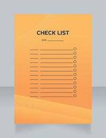 modelo de design de planilha de lista de verificação. folha de definição de metas para impressão. amostra de gerenciamento de tempo editável. página de agendamento para organizar tarefas pessoais vetor
