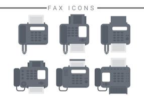 Vetores de ícones de fax