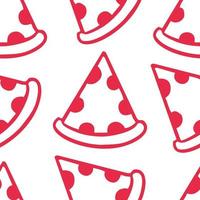 ilustração vetorial de padrão de pizza de comida, para plano de fundo, têxtil, etc vetor