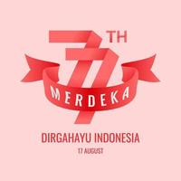 banner de estilo de papel criativo do dia da independência da indonésia vetor