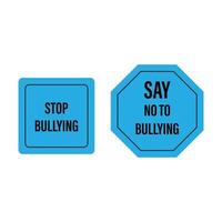 pare o símbolo de vetor de sinal de bullying