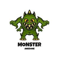 gráfico de ilustração vetorial de monstro, bom para design de logotipo vetor