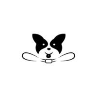 design de ilustração vetorial de logotipo de cachorro vetor