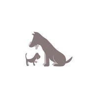 design de ilustração vetorial de logotipo de cachorro vetor
