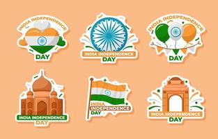adesivo do dia da independência da índia vetor