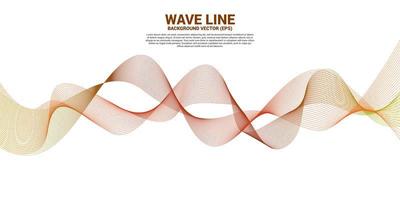linhas curvas de onda sonora laranja branco vetor