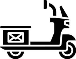 estilo de ícone de bicicleta de correio vetor