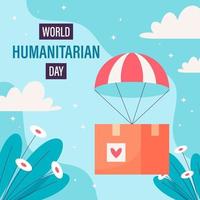 ilustração do dia mundial humanitário vetor