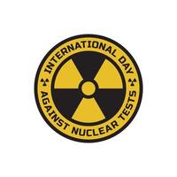 círculo design vector dia internacional contra testes nucleares.