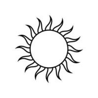 linha ícone símbolo sol tempo calor design ilustração vetorial. vetor