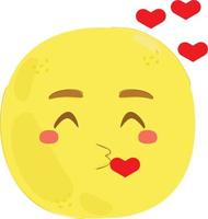 beijando com sinal de amor emoji ilustração vetorial vetor