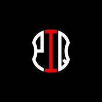design criativo abstrato do logotipo da letra piq. piq design exclusivo vetor