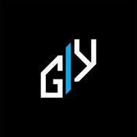 design criativo do logotipo da carta gy com gráfico vetorial vetor