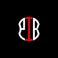 design criativo abstrato do logotipo da carta pib. pib design exclusivo vetor