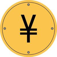 vetor da moeda do iene do estado chinês. bom para sinais ou símbolos de finanças digitais