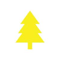 eps10 amarelo vetor pinheiro ícone sólido isolado no fundo branco. símbolo cheio de árvore em um estilo moderno simples e moderno para o design do seu site, interface do usuário, logotipo, pictograma e aplicativo móvel