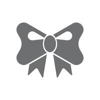 ícone de laço de fita de vetor cinza eps10 isolado no fundo branco. símbolo de fita decorativa em um estilo moderno simples e moderno para o design do seu site, interface do usuário, logotipo, pictograma e aplicativo móvel