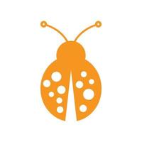 ícone de joaninha de vetor laranja eps10 isolado no fundo branco. símbolo de joaninha em um estilo moderno simples e moderno para o design do seu site, interface do usuário, logotipo, pictograma e aplicativo móvel