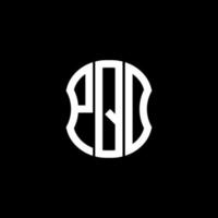 design criativo abstrato do logotipo da carta pqd. pqd design exclusivo vetor