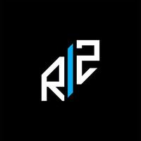 design criativo do logotipo da letra rz com gráfico vetorial vetor