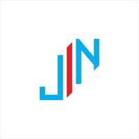 design criativo do logotipo da carta jn com gráfico vetorial vetor