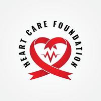 ilustração em vetor de banda de coração com ícone de pulso. adequado para empresa médica ou logotipo da organização de saúde
