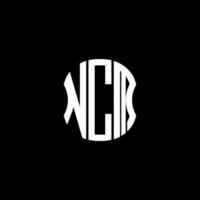 design criativo abstrato do logotipo da carta ncm. ncm design exclusivo vetor