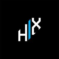 design criativo do logotipo da carta hx com gráfico vetorial vetor