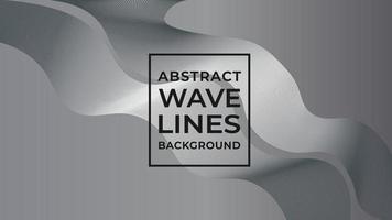 vetor de design de fundo de linha de onda abstrata monocromática, linha de onda cinza
