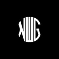 design criativo abstrato do logotipo da carta nwg. nwg design exclusivo vetor