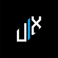design criativo de logotipo de letra ux com gráfico vetorial vetor