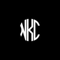 design criativo abstrato do logotipo da carta nkc. nkc design exclusivo vetor