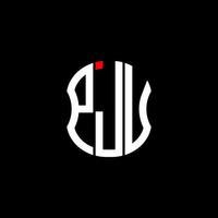 design criativo abstrato do logotipo da letra pju. pju design exclusivo vetor