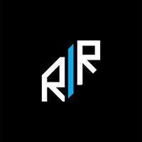 design criativo do logotipo da carta rr com gráfico vetorial vetor