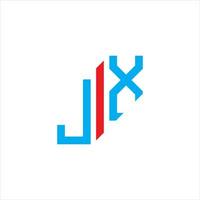 design criativo de logotipo de letra jx com gráfico vetorial vetor