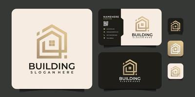 design de logotipo de construção de arquitetura moderna para empresa de hipoteca da indústria de apartamentos vetor