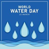 fundo de modelo de ilustração do dia mundial da água vetor