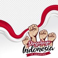 feliz dia da independência da indonésia modelo de plano de fundo vetor