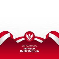 feliz dia da independência da Indonésia design de banner de fundo. vetor