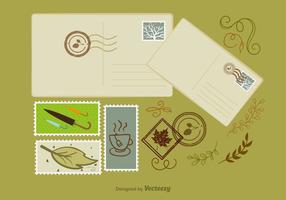 Elementos do outono do porte postal