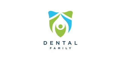 logotipo dental da família com vetor premium de estilo abstrato humano parte 3