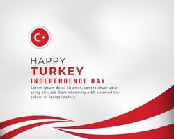 feliz dia da independência da Turquia 29 de outubro ilustração vetorial de celebração. modelo para cartaz, banner, publicidade, cartão de felicitações ou elemento de design de impressão vetor