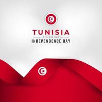 feliz dia da independência da tunísia 20 de março ilustração vetorial de celebração. modelo para cartaz, banner, publicidade, cartão de felicitações ou elemento de design de impressão vetor