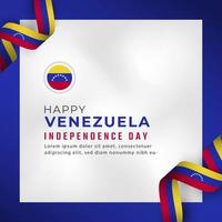 feliz dia da independência da venezuela 5 de julho celebração ilustração vetorial design. modelo para cartaz, banner, publicidade, cartão de felicitações ou elemento de design de impressão vetor