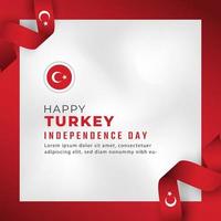 feliz dia da independência da Turquia 29 de outubro ilustração vetorial de celebração. modelo para cartaz, banner, publicidade, cartão de felicitações ou elemento de design de impressão vetor